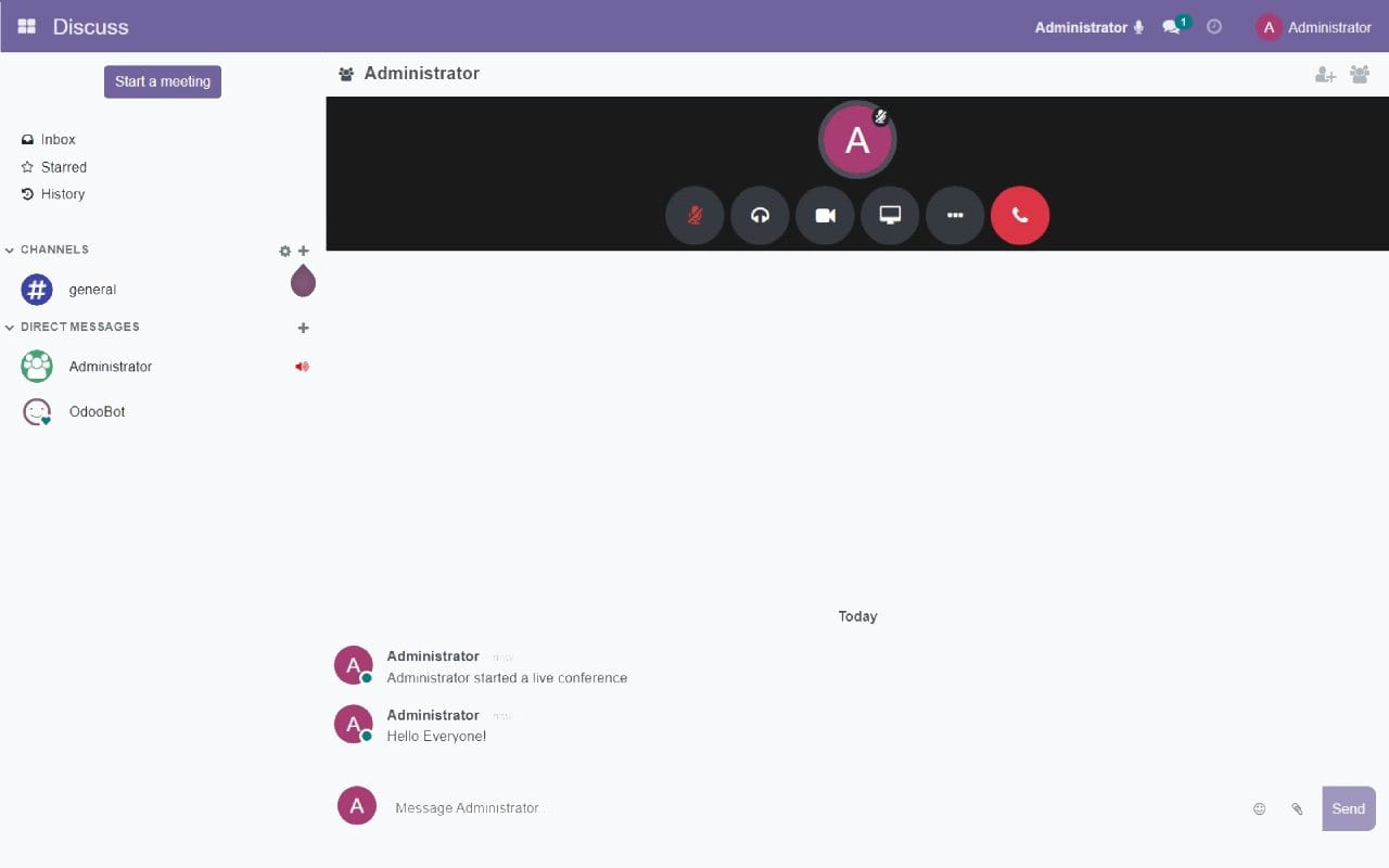 Odoo ERP & CRM dashboard