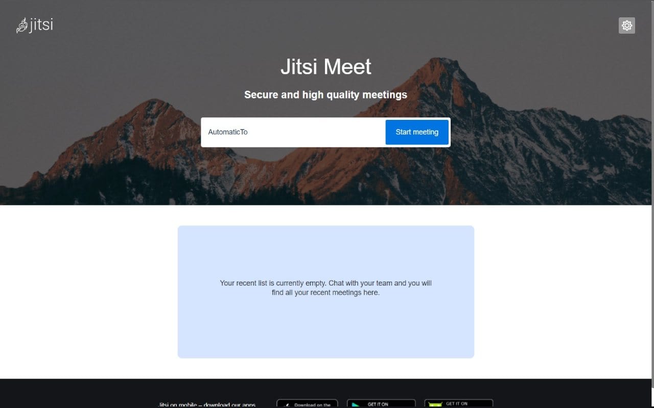 Jitsi dashboard