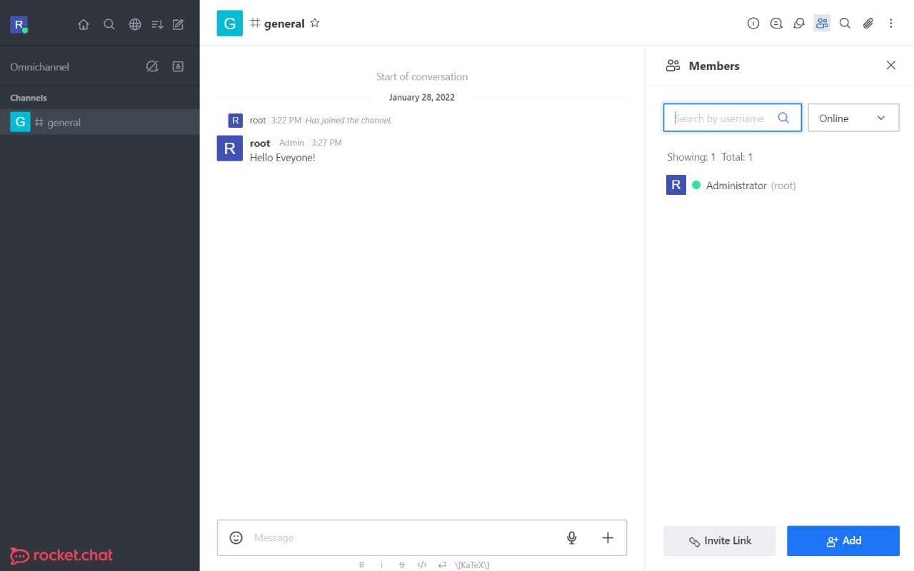 Rocket.Chat screenshot