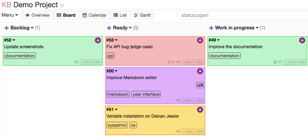 Kanboard fully managed open source service | OctaByte.io screenshot