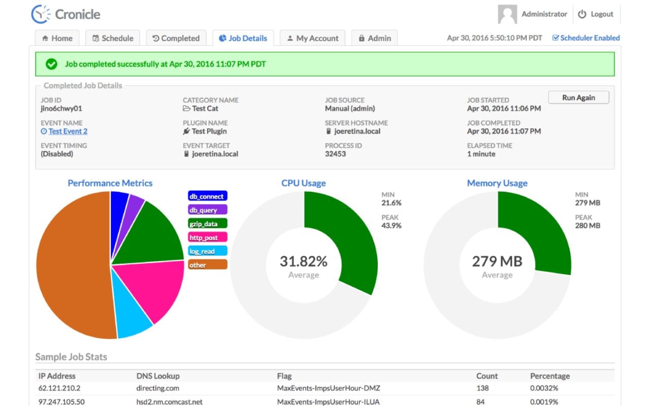 Cronicle fully managed open source service | OctaByte.io screenshot