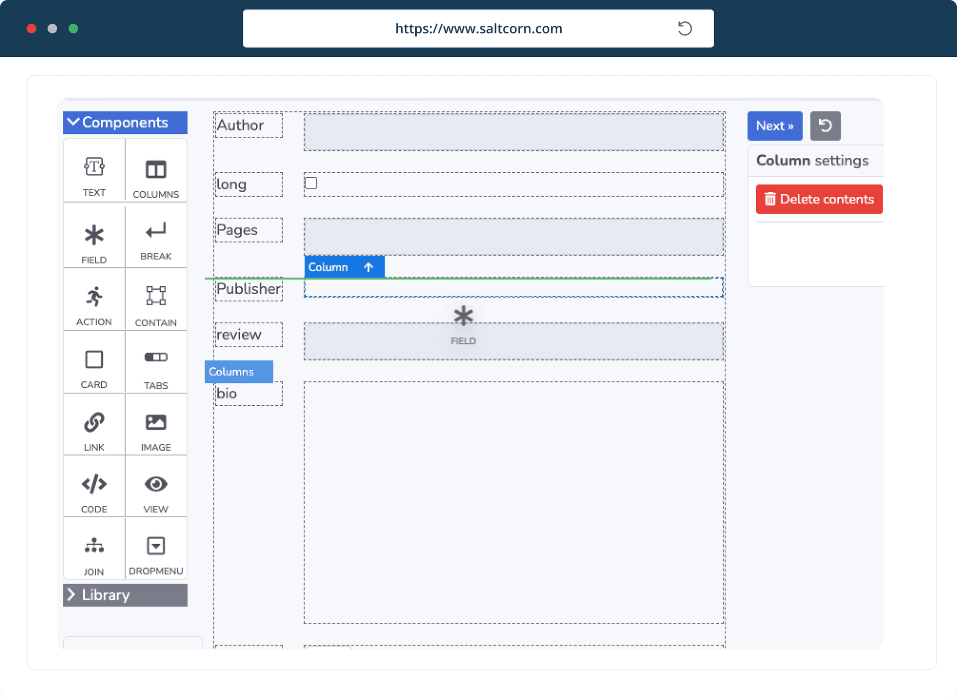 Saltcorn fully managed open source service | OctaByte.io screenshot