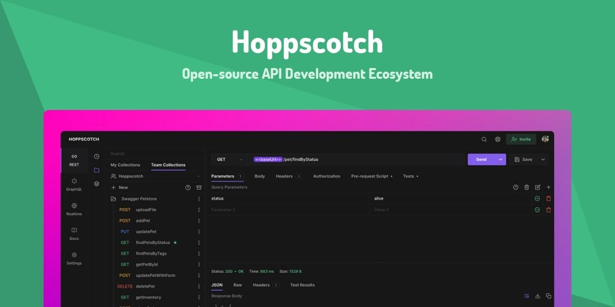 Hoppscotch dashboard